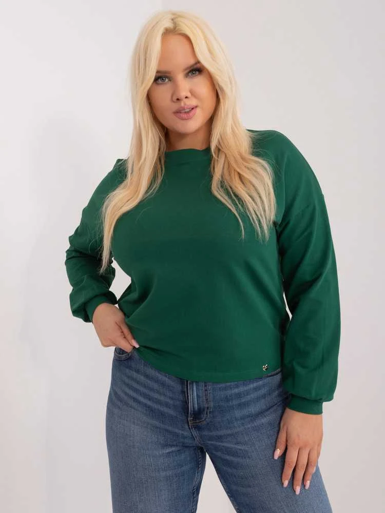Basic Feel Good Megztinis-RV-BL-6317.94-tamsiai žalias