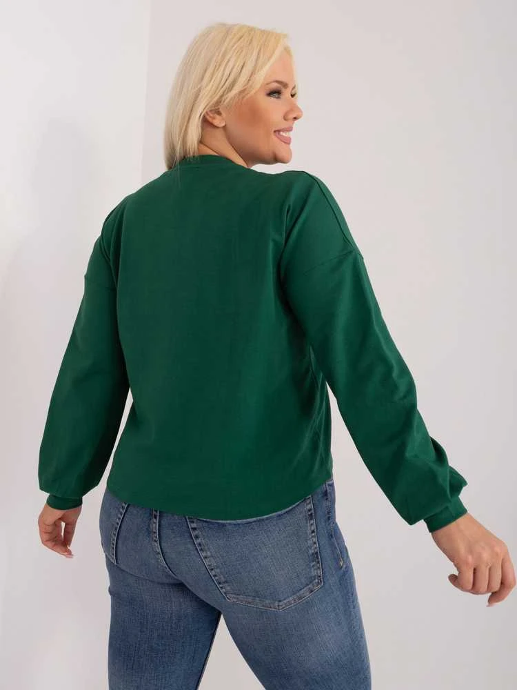 Basic Feel Good Megztinis-RV-BL-6317.94-tamsiai žalias
