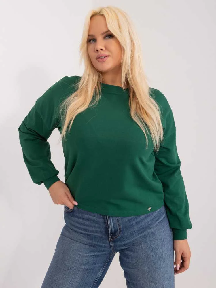 Basic Feel Good Megztinis-RV-BL-6317.94-tamsiai žalias