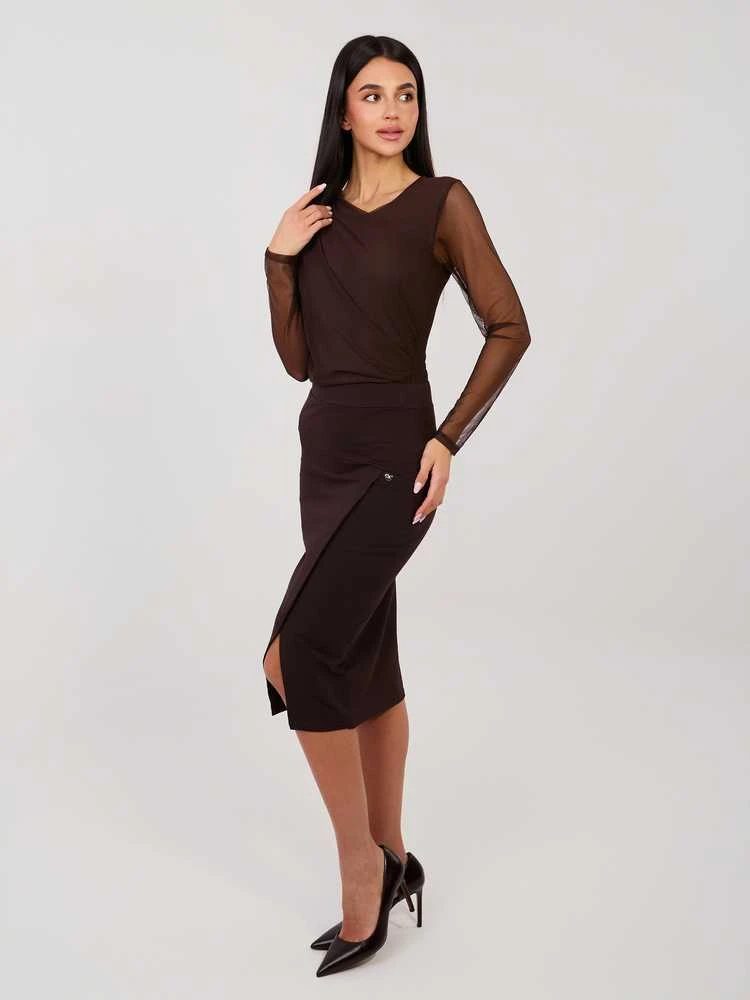 Basic Feel Good Spódnica-RV-SD-7847.80-ciemny ruda