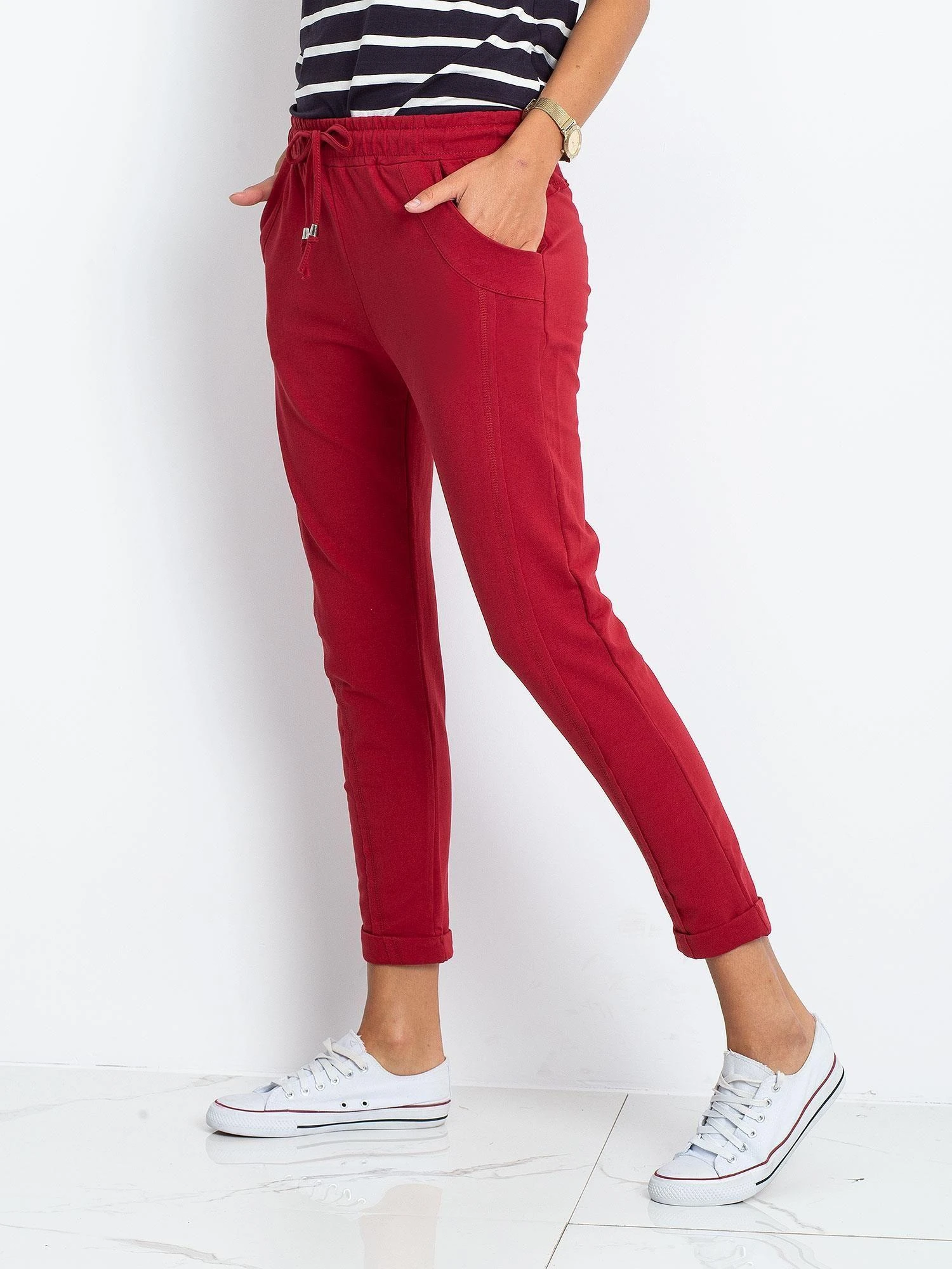 Basic Feel Good Sportinės kelnės-RV-DR-3589.06X-bordo