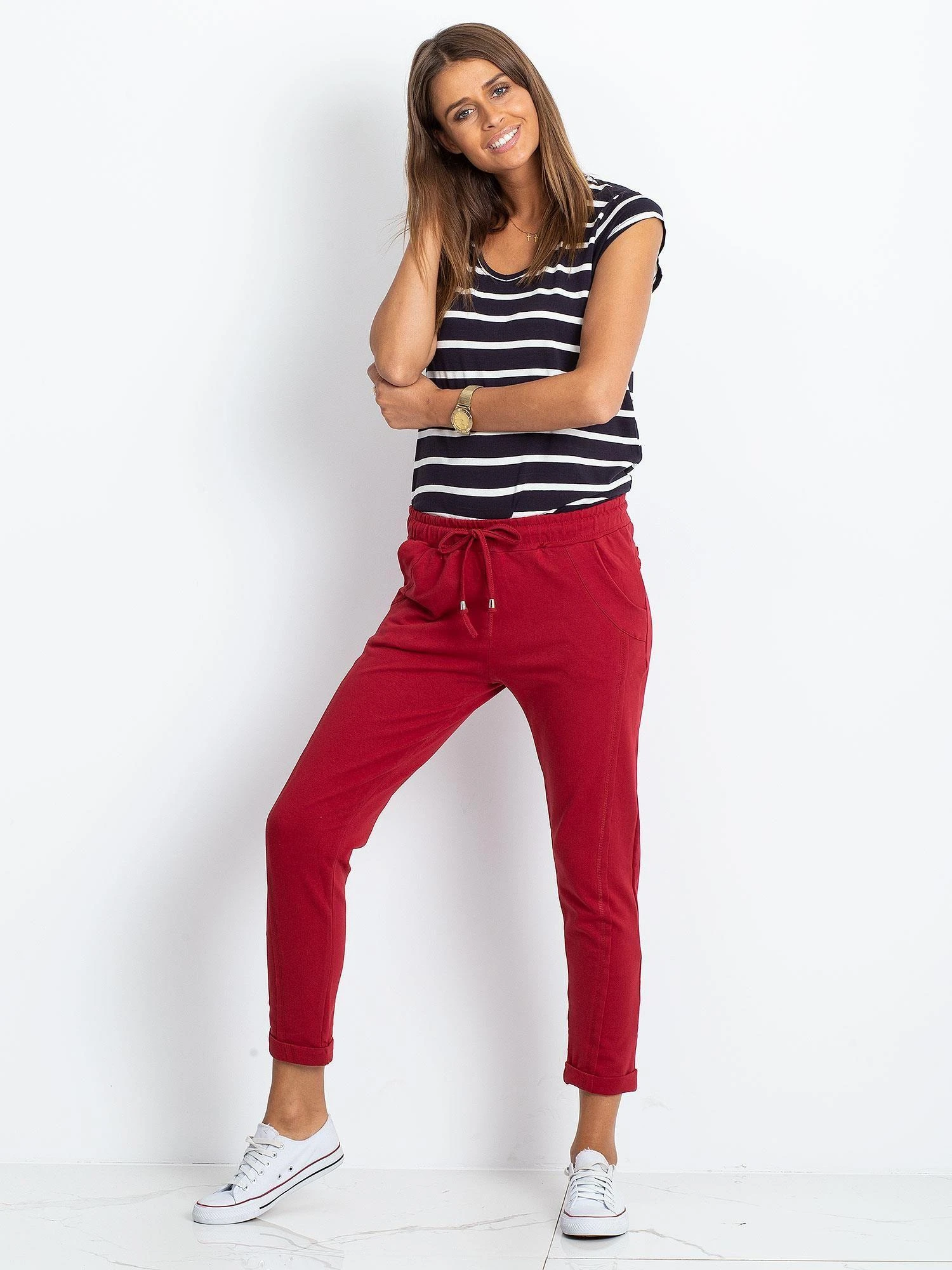 Basic Feel Good Sportinės kelnės-RV-DR-3589.06X-bordo