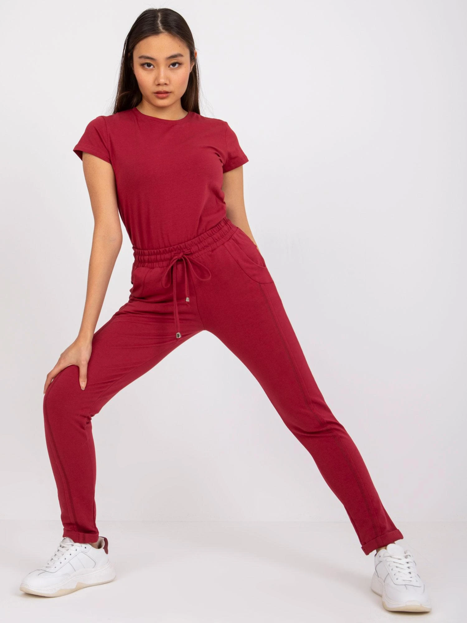Basic Feel Good Sportinės kelnės-RV-DR-3589.06X-bordo