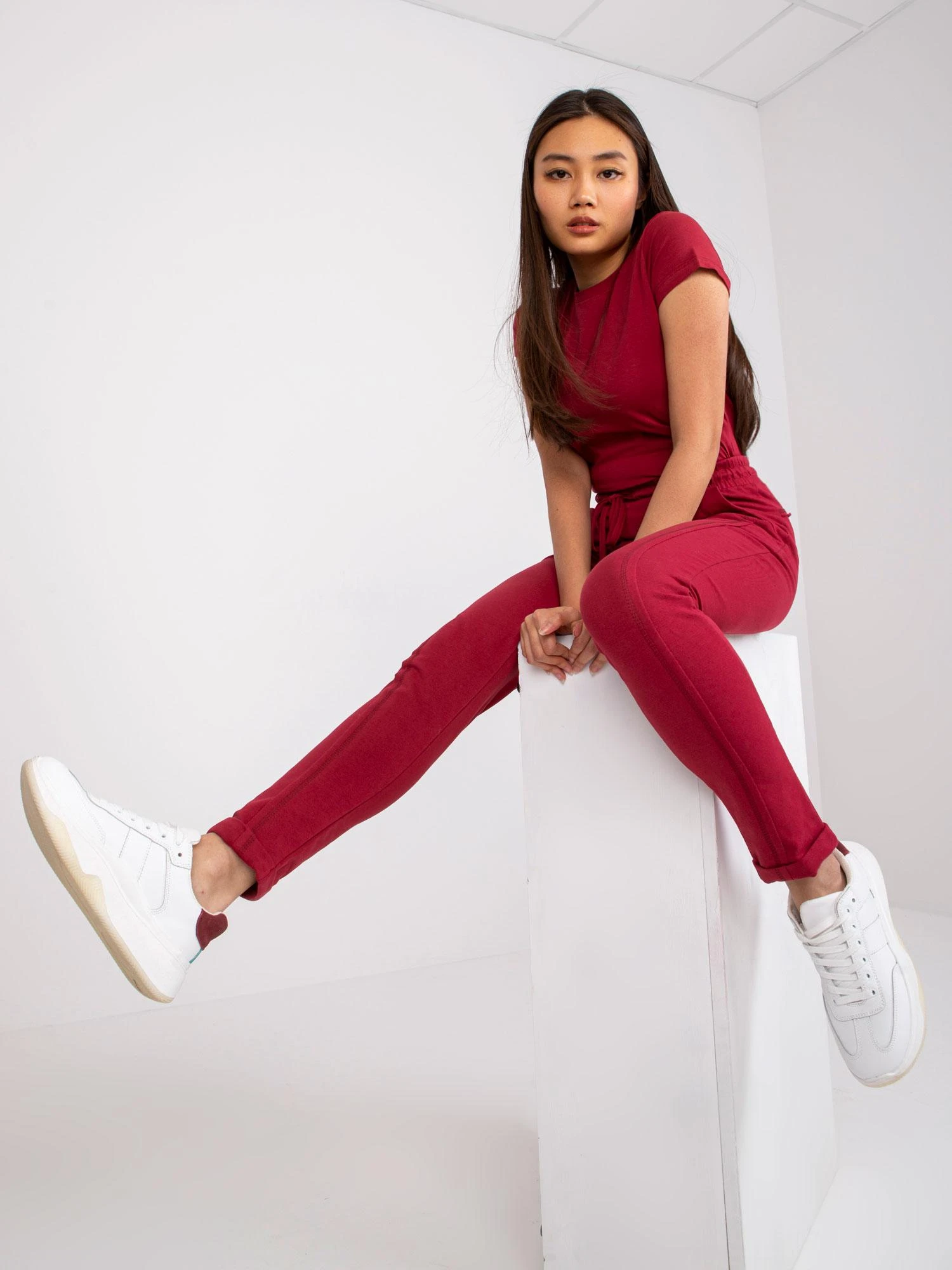 Basic Feel Good Sportinės kelnės-RV-DR-3589.06X-bordo