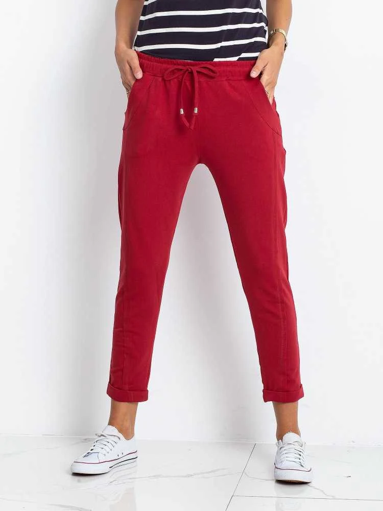 Basic Feel Good Sportinės kelnės-RV-DR-3589.06X-bordo