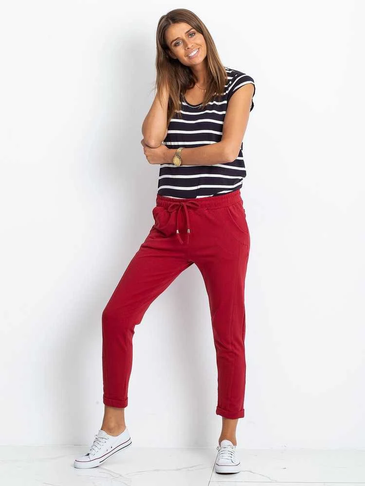 Basic Feel Good Sportinės kelnės-RV-DR-3589.06X-bordo