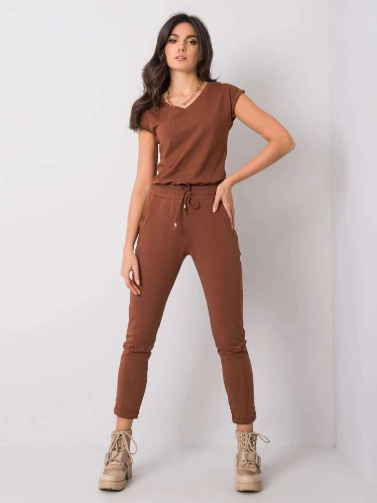 Basic Feel Good Sportinės kelnės - RV-DR-3589.07X - tamsiai rudos