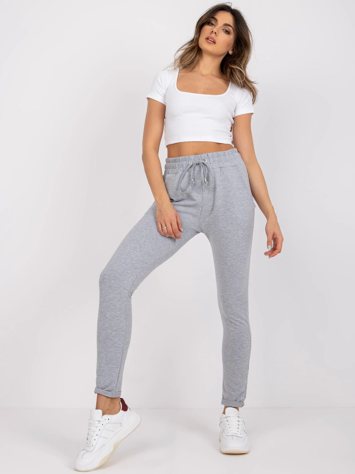 Basic Feel Good Sportiniai kelnės - RV-DR-3698.05X - pilkos spalvos