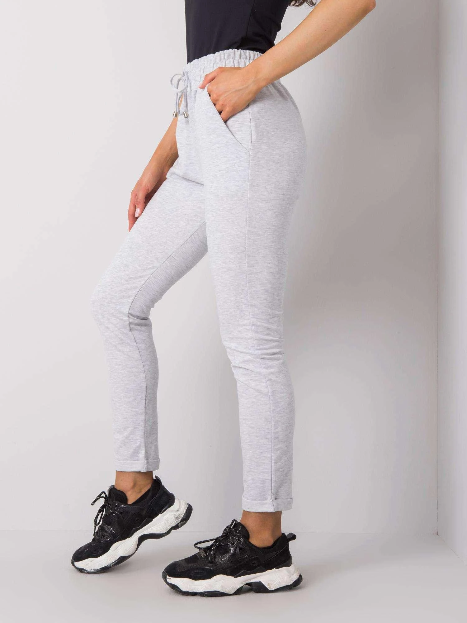 Basic Feel Good Sportinės kelnės - RV-DR-3698.06X - šviesiai pilkos