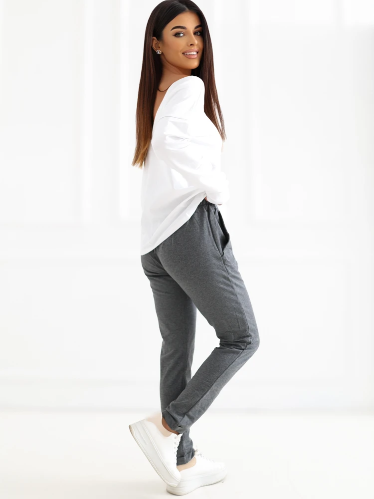 Basic Feel Good Sportinės kelnės - RV-DR-3698.09X - tamsiai pilkos