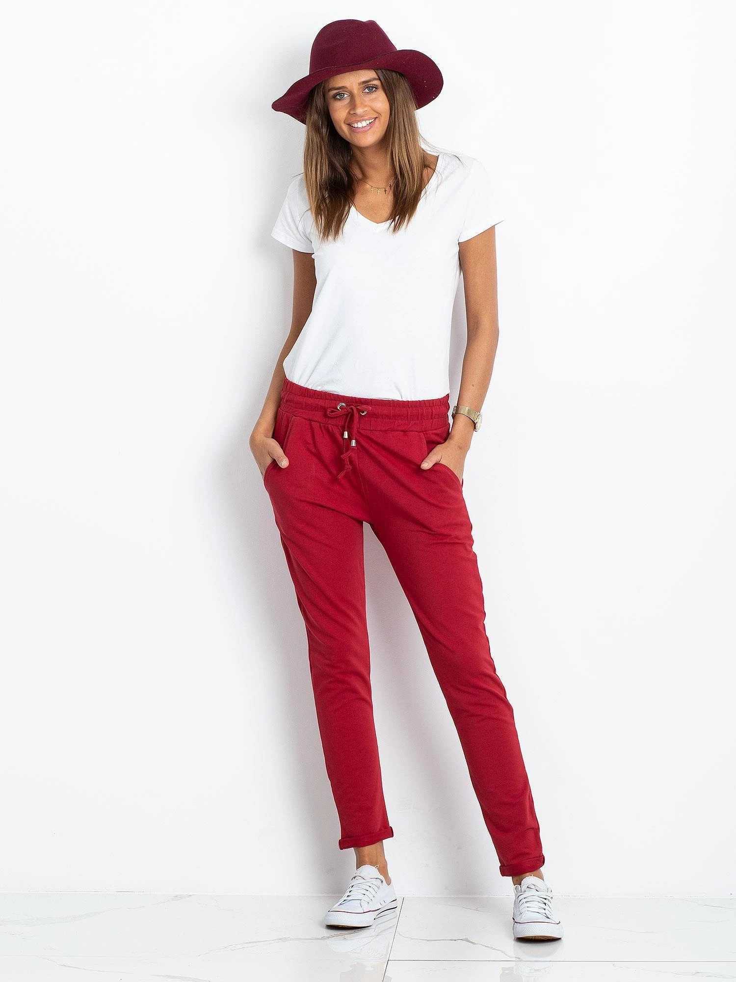 Basic Feel Good Sportinės kelnės-RV-DR-3698.09X-bordo