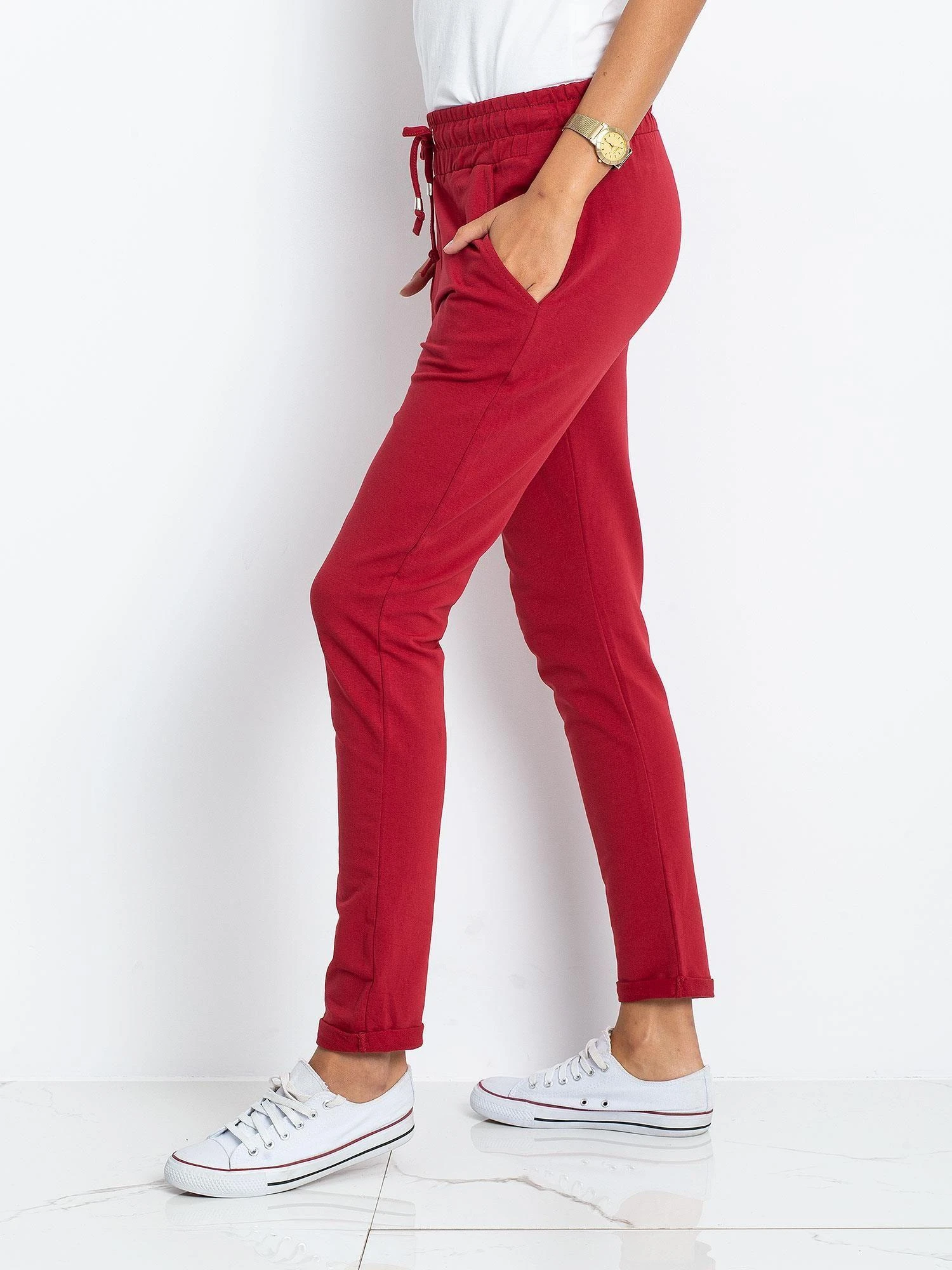 Basic Feel Good Sportinės kelnės-RV-DR-3698.09X-bordo