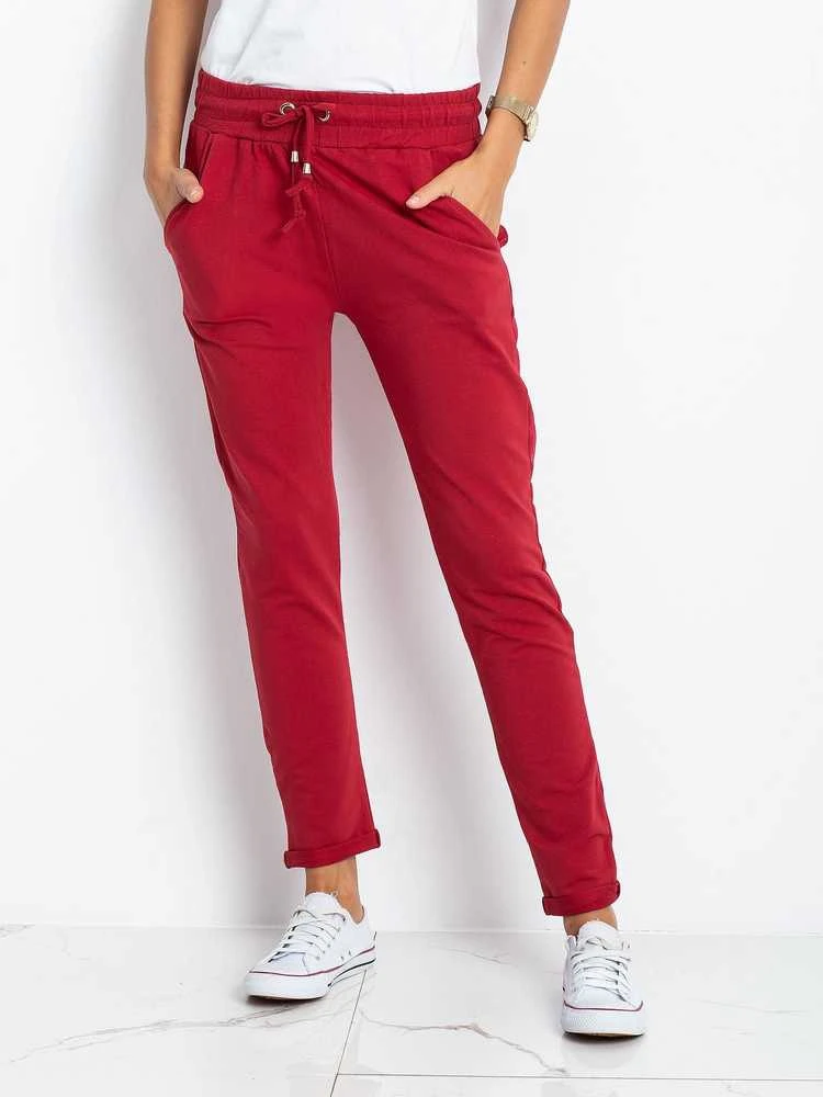 Basic Feel Good Sportinės kelnės-RV-DR-3698.09X-bordo