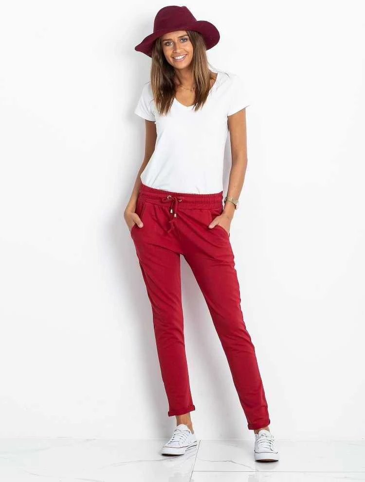 Basic Feel Good Sportinės kelnės-RV-DR-3698.09X-bordo