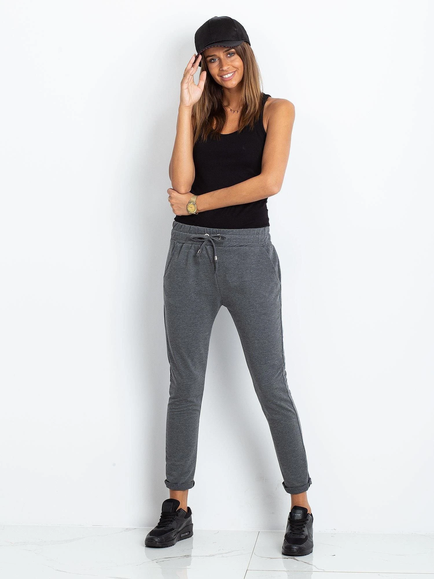 Basic Feel Good Sportinės kelnės - RV-DR-3698.09X - tamsiai pilkos