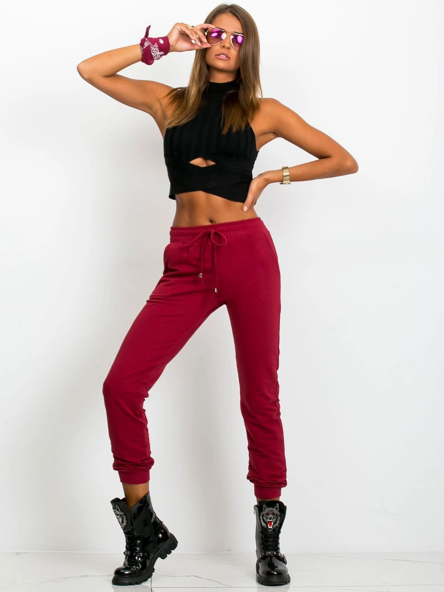 Basic Feel Good Sportinės kelnės-RV-DR-5040.04X-bordo