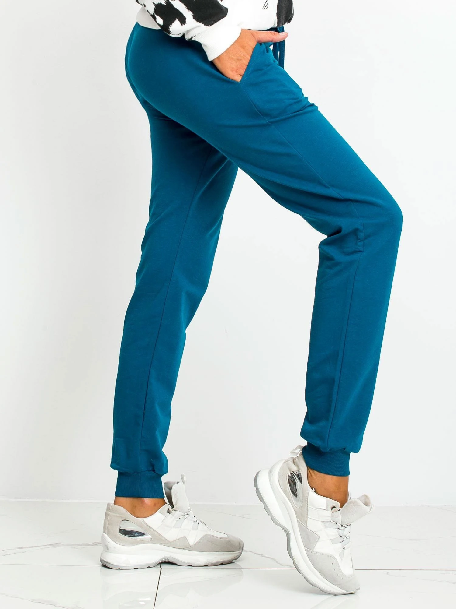Basic Feel Good Sportinės kelnės - RV-DR-5040.05X - žalsvai mėlynos spalvos