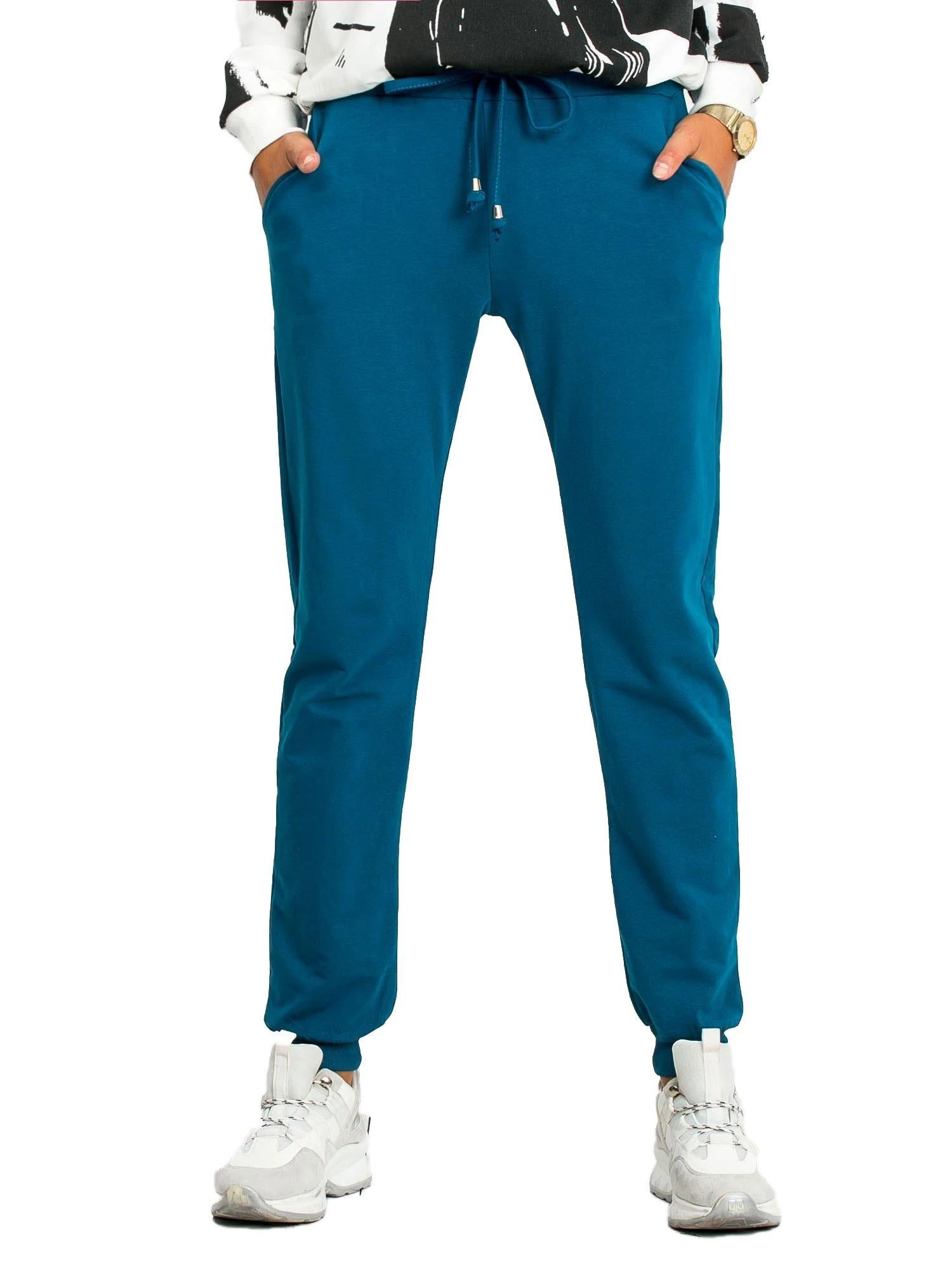 Basic Feel Good Sportinės kelnės - RV-DR-5040.05X - žalsvai mėlynos spalvos