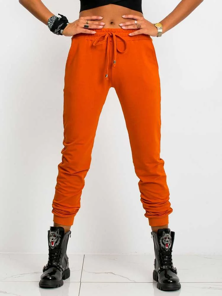 Basic Feel Good Sportinės kelnės - RV-DR-5040.07X - tamsiai oranžinės spalvos