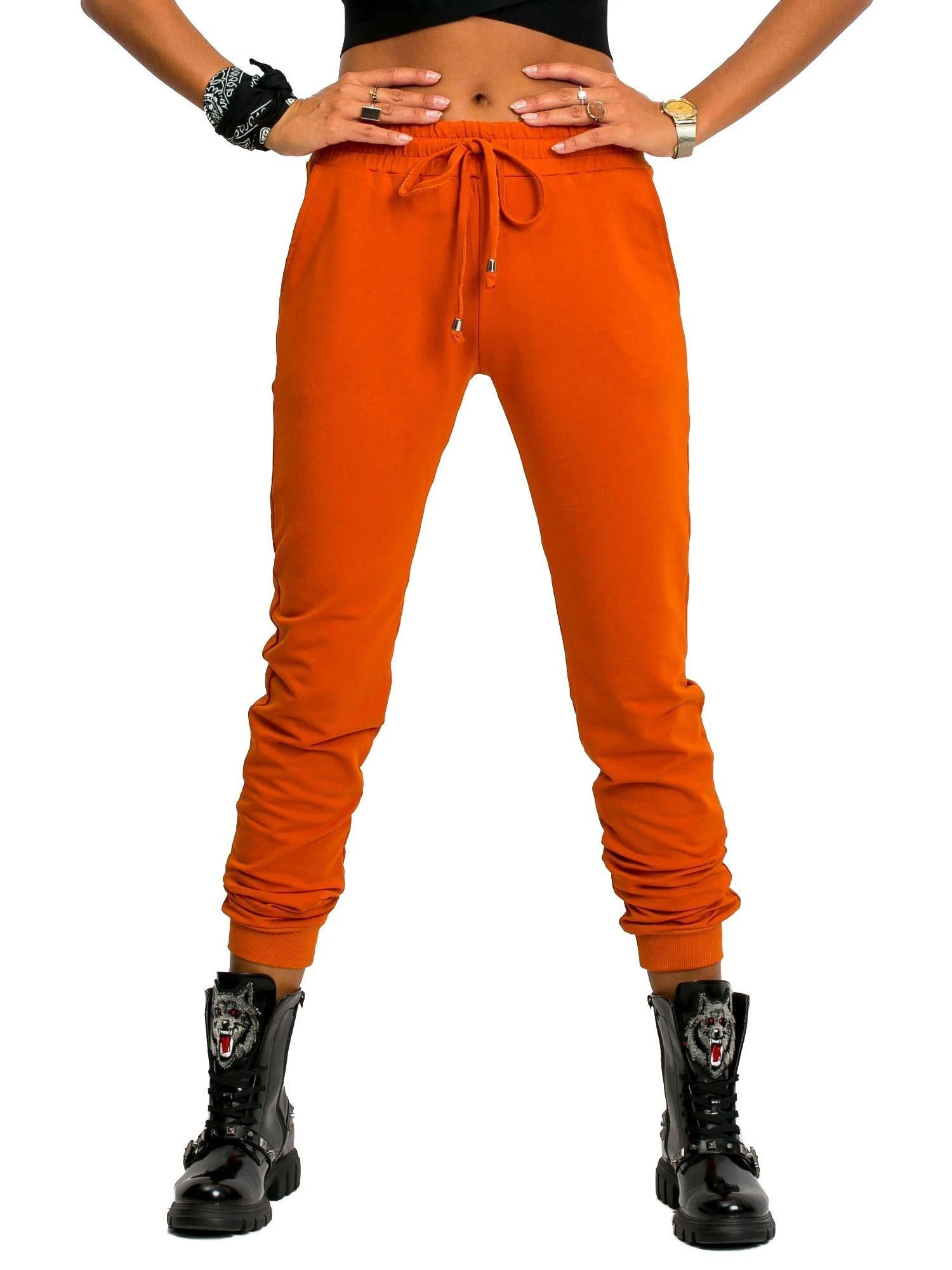 Basic Feel Good Sportinės kelnės - RV-DR-5040.07X - tamsiai oranžinės spalvos