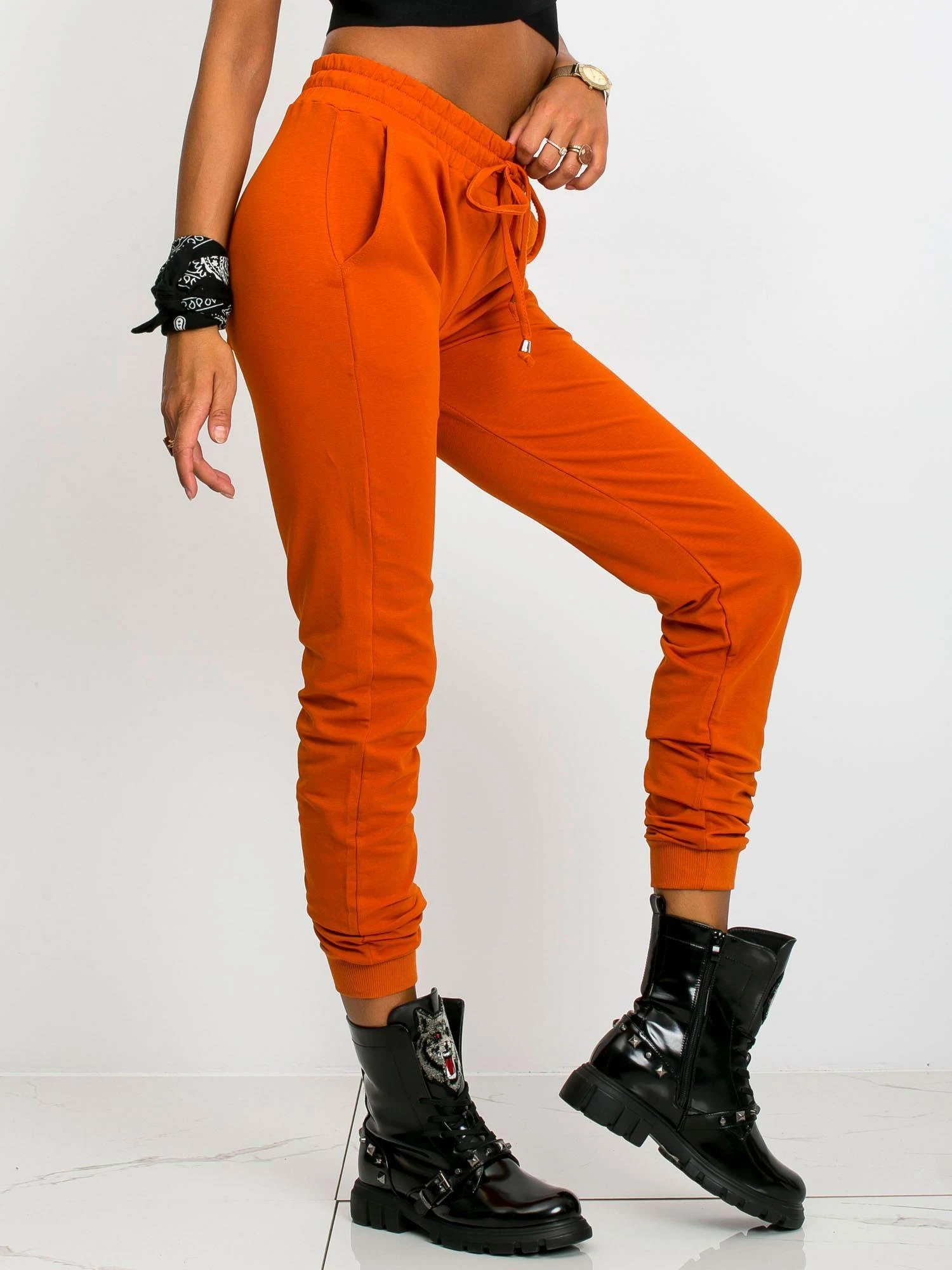 Basic Feel Good Sportinės kelnės - RV-DR-5040.07X - tamsiai oranžinės spalvos
