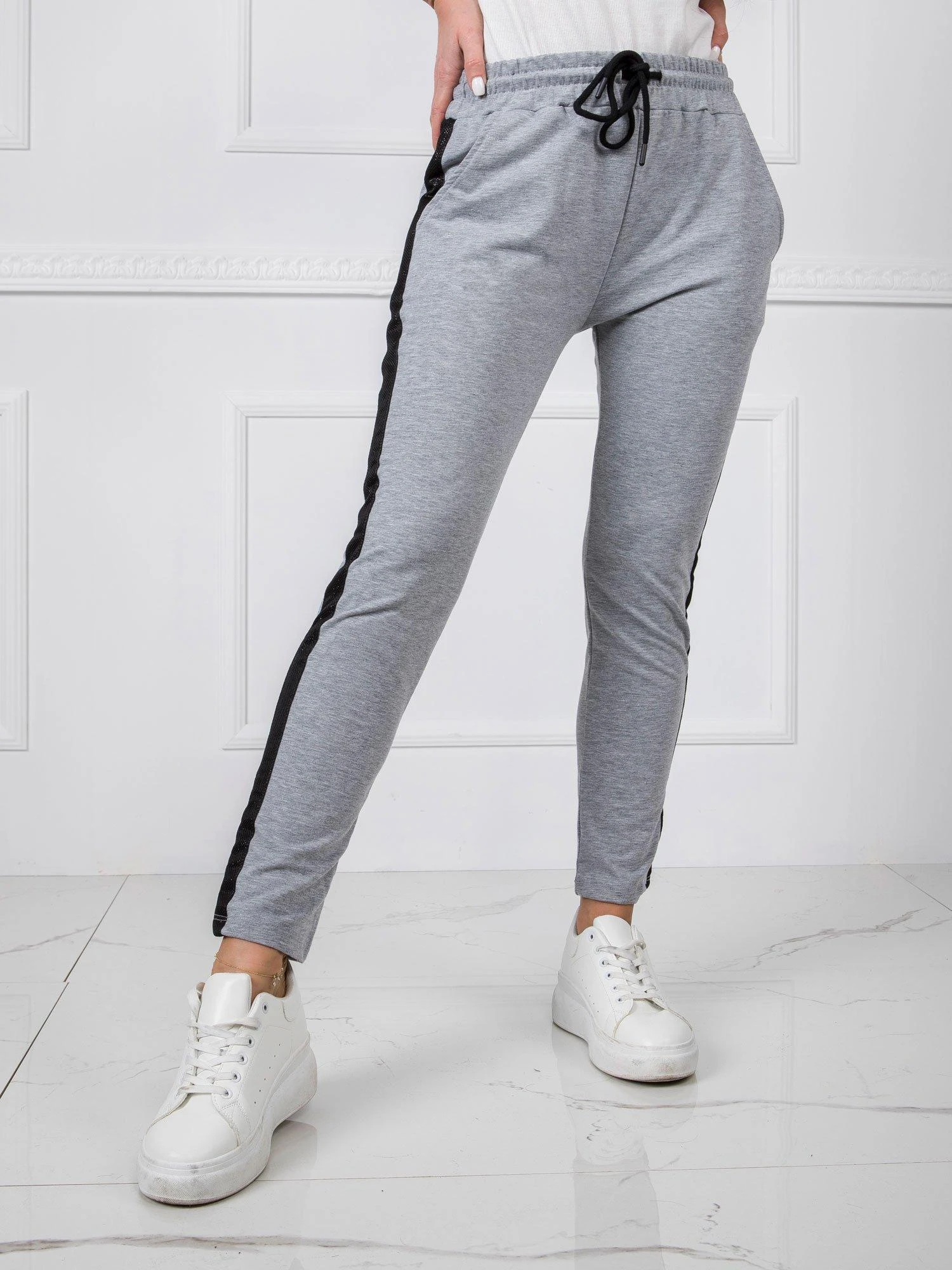 Basic Feel Good Sportinės kelnės - RV-DR-5371.38P - pilkos spalvos
