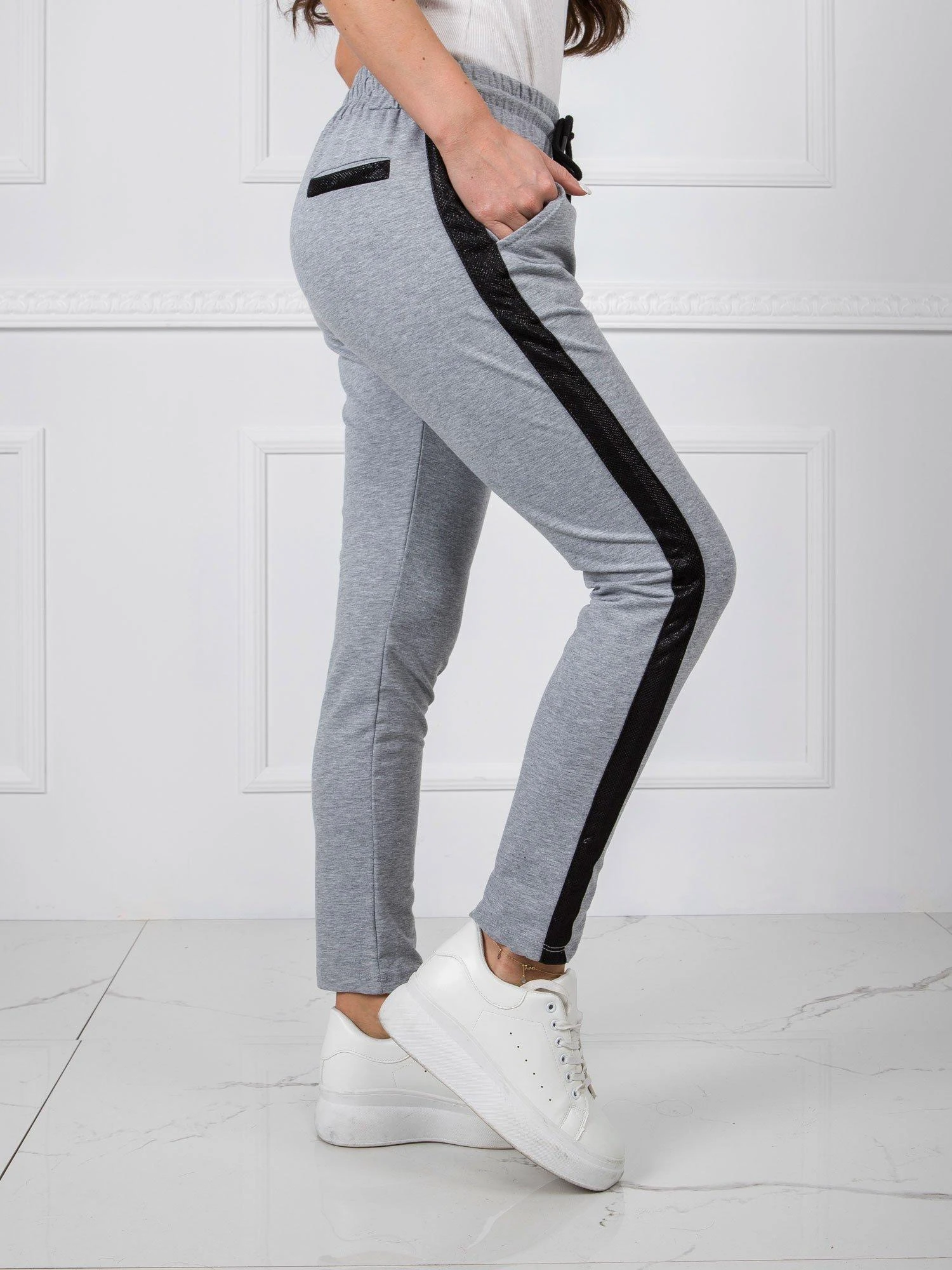 Basic Feel Good Sportinės kelnės - RV-DR-5371.38P - pilkos spalvos