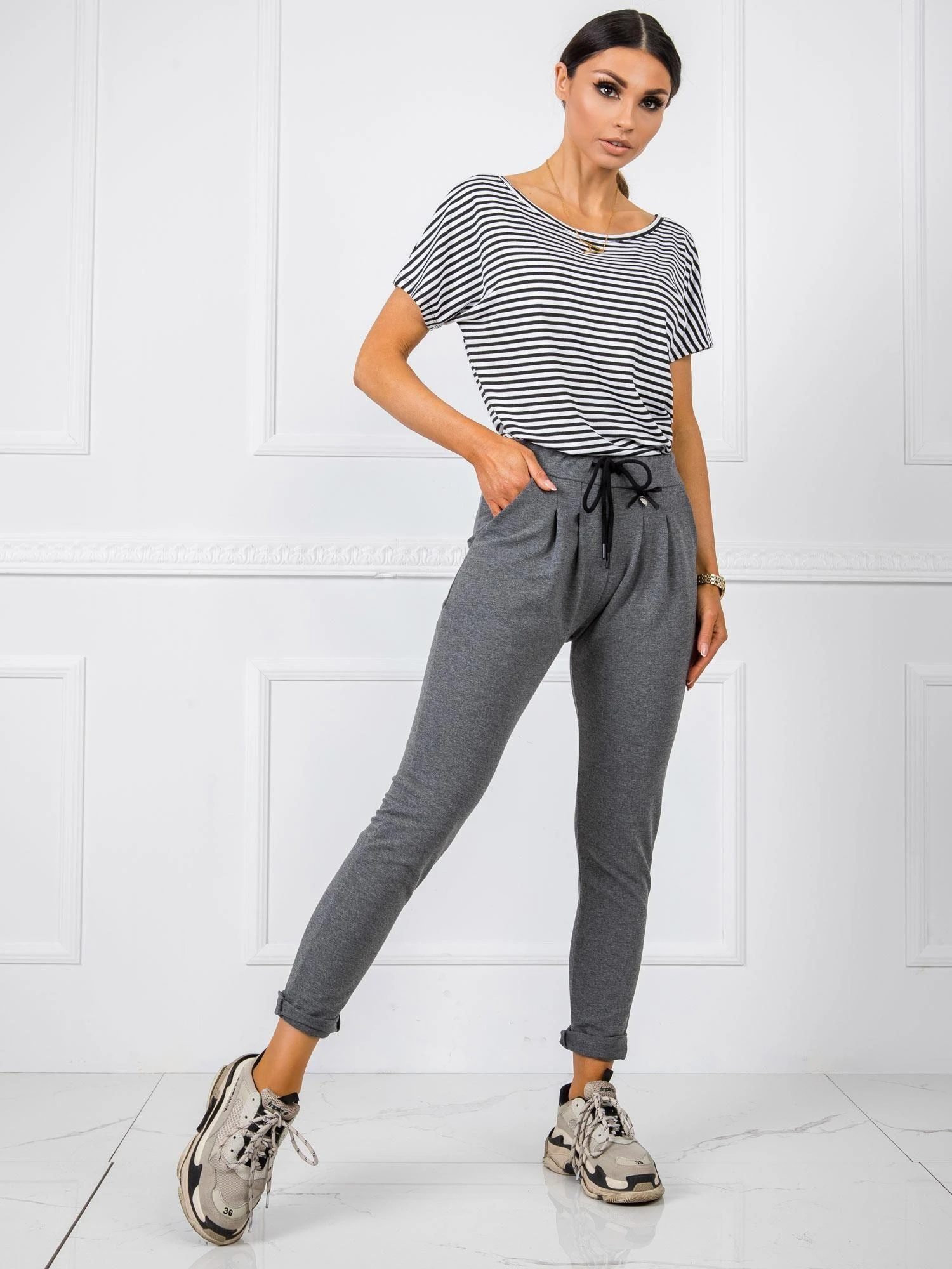 Basic Feel Good Sportinės kelnės-TP-DR-5477.88-tamsiai pilkos