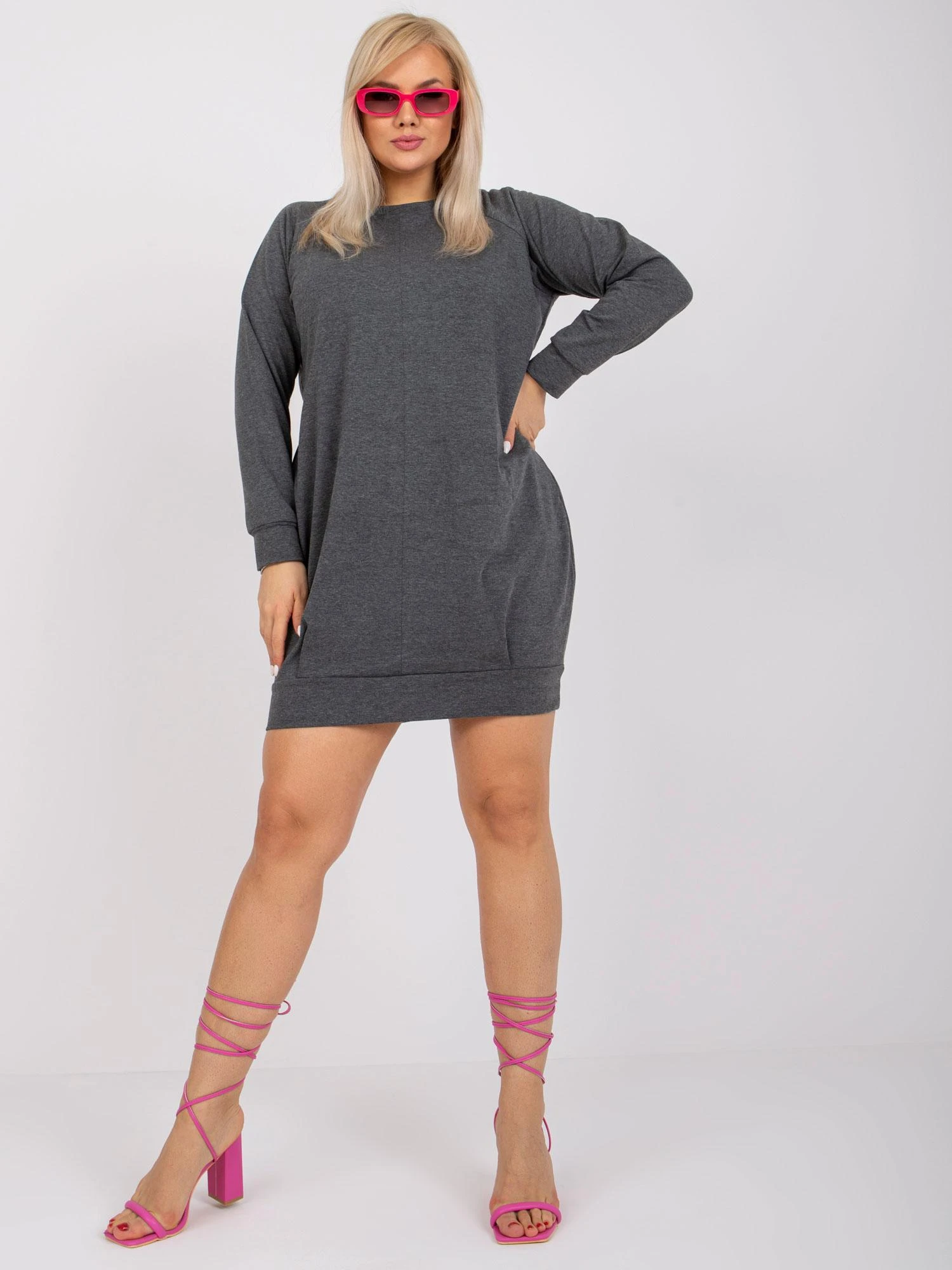 Basic Feel Good Suknelė-RV-SK-6296.99-tamsiai pilka