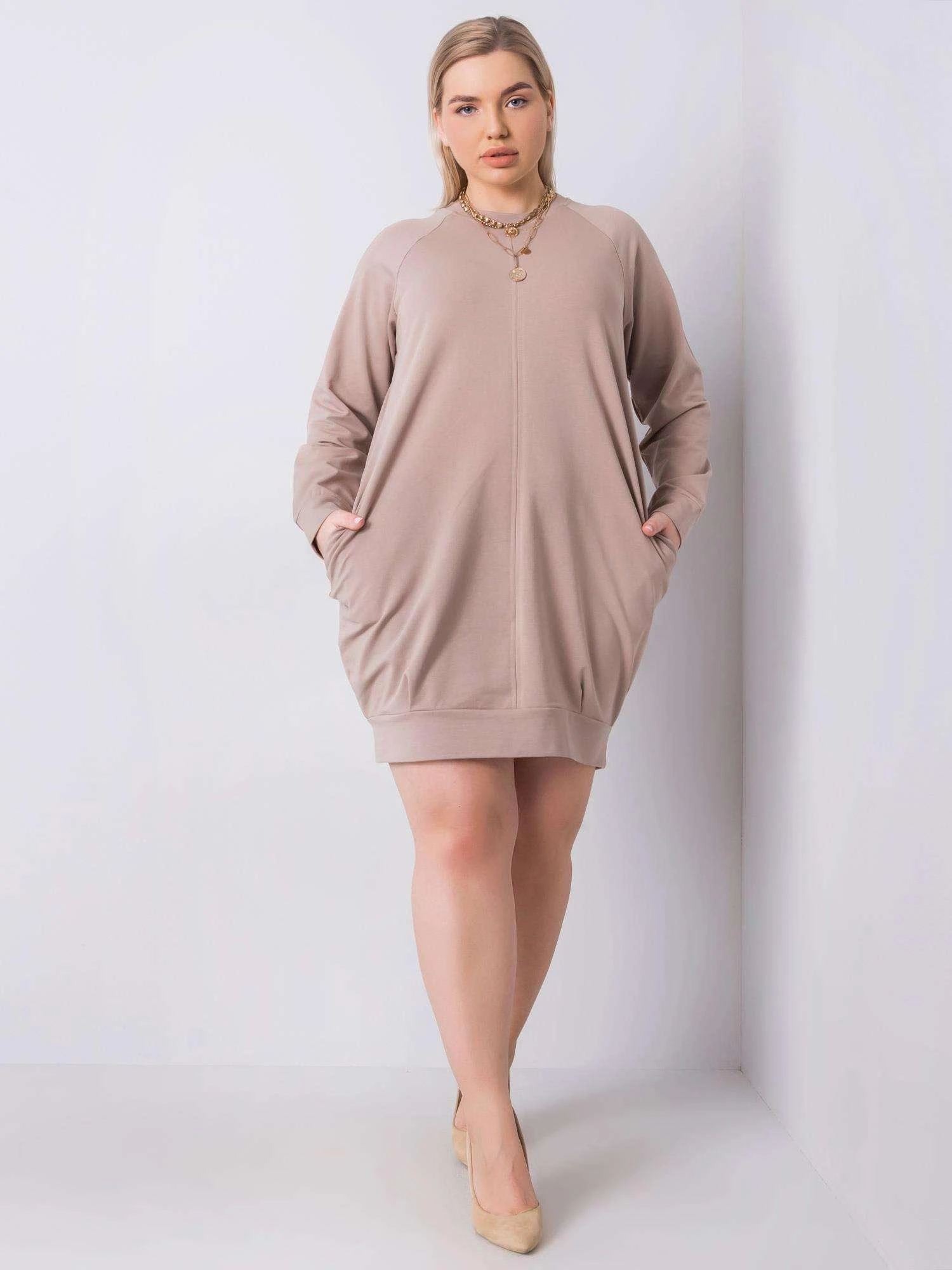 Basic Feel Good Suknelė-RV-SK-6296.99-tamsiai smėlio spalvos