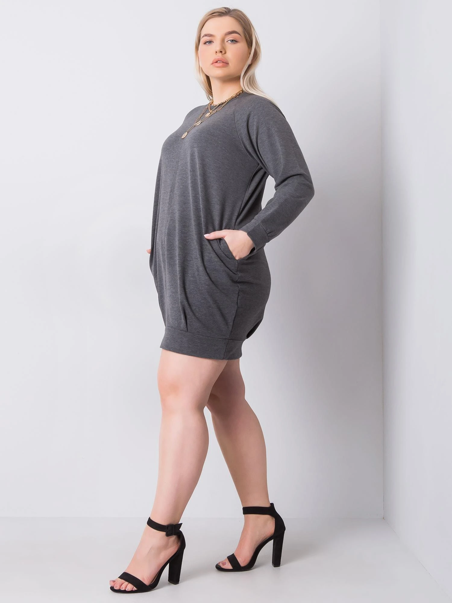 Basic Feel Good Suknelė-RV-SK-6296.99-tamsiai pilka