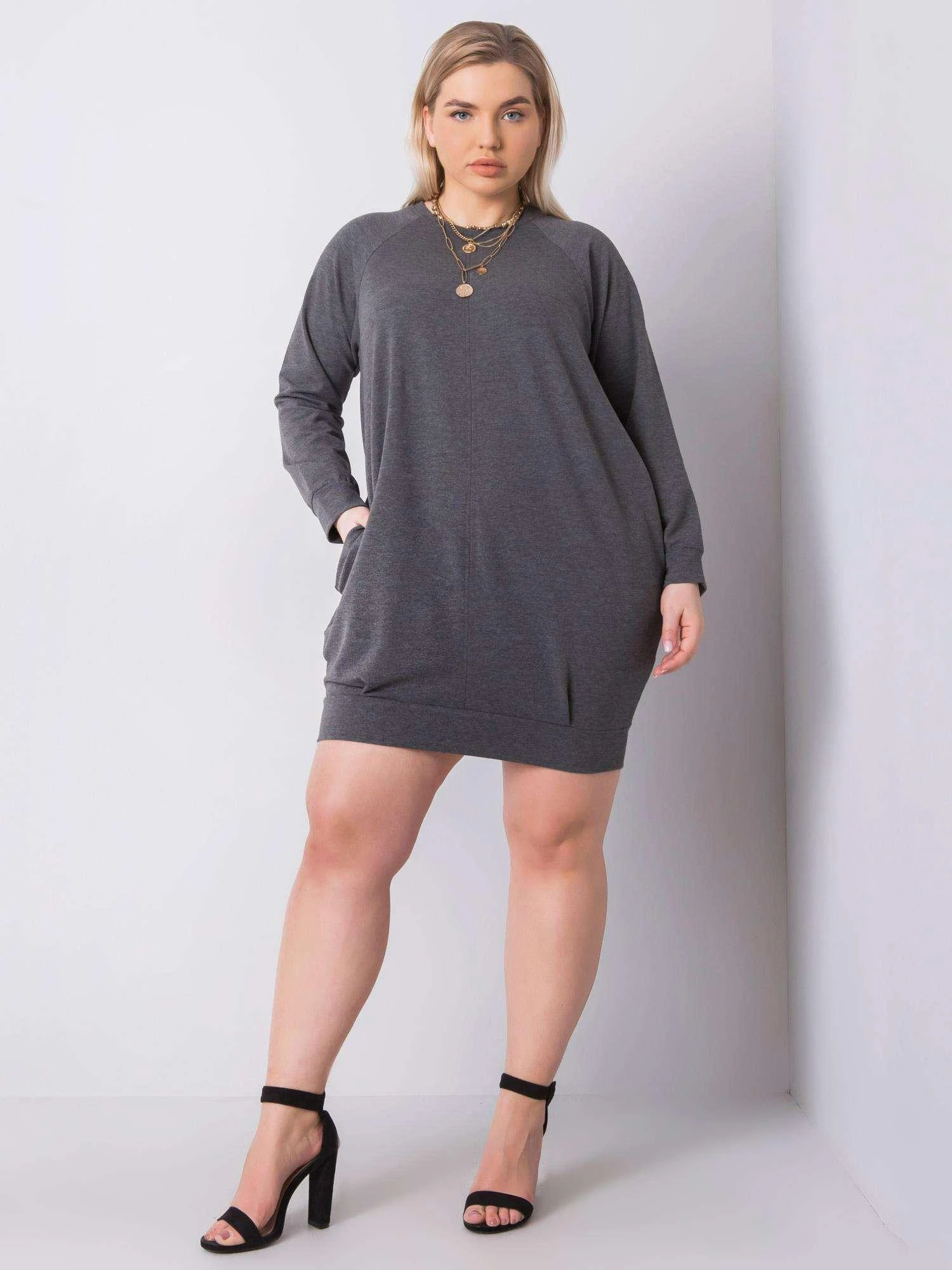 Basic Feel Good Suknelė-RV-SK-6296.99-tamsiai pilka