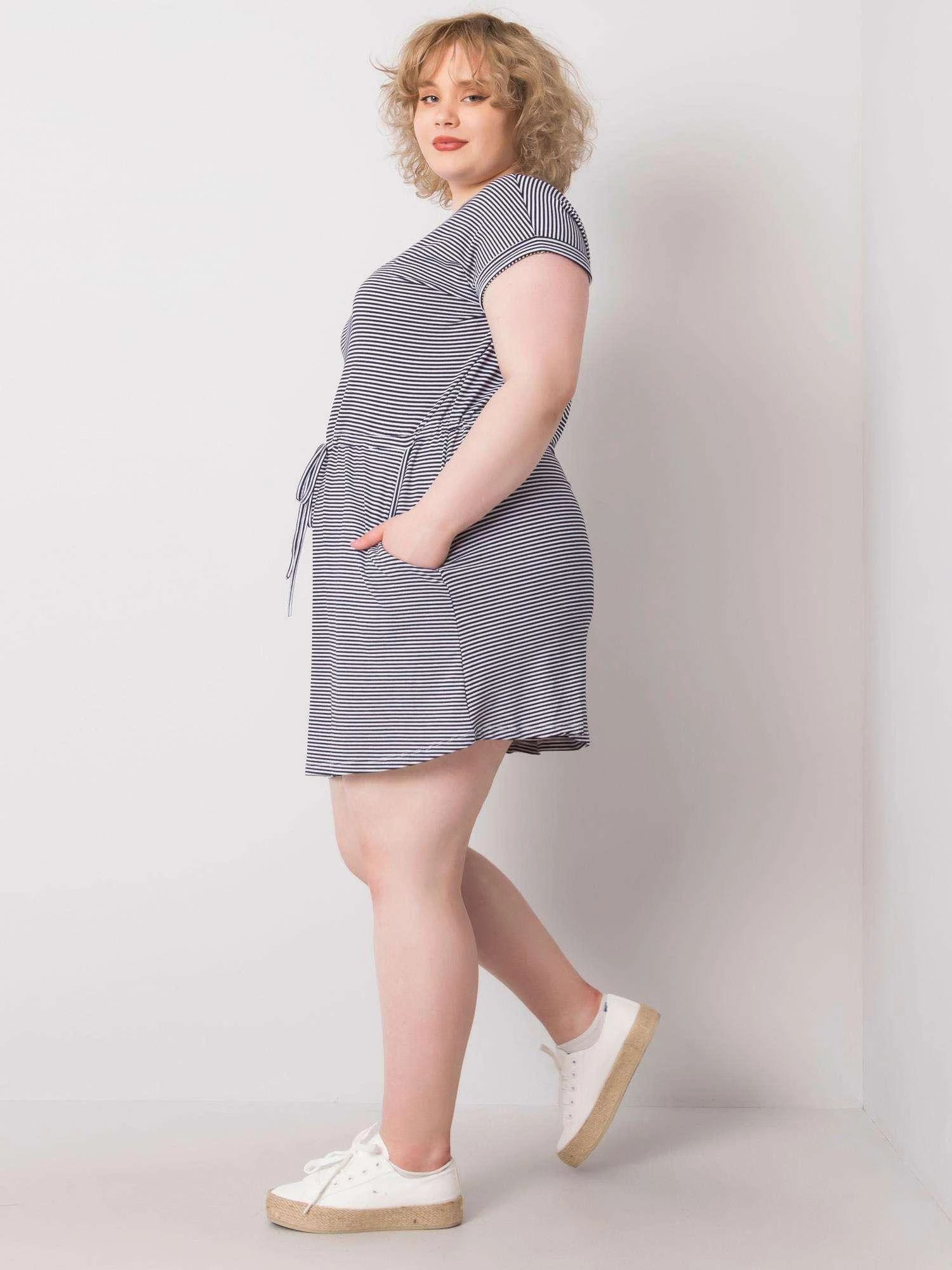 Basic Feel Good Suknelė-RV-SK-6632.25-balta-mėlyna
