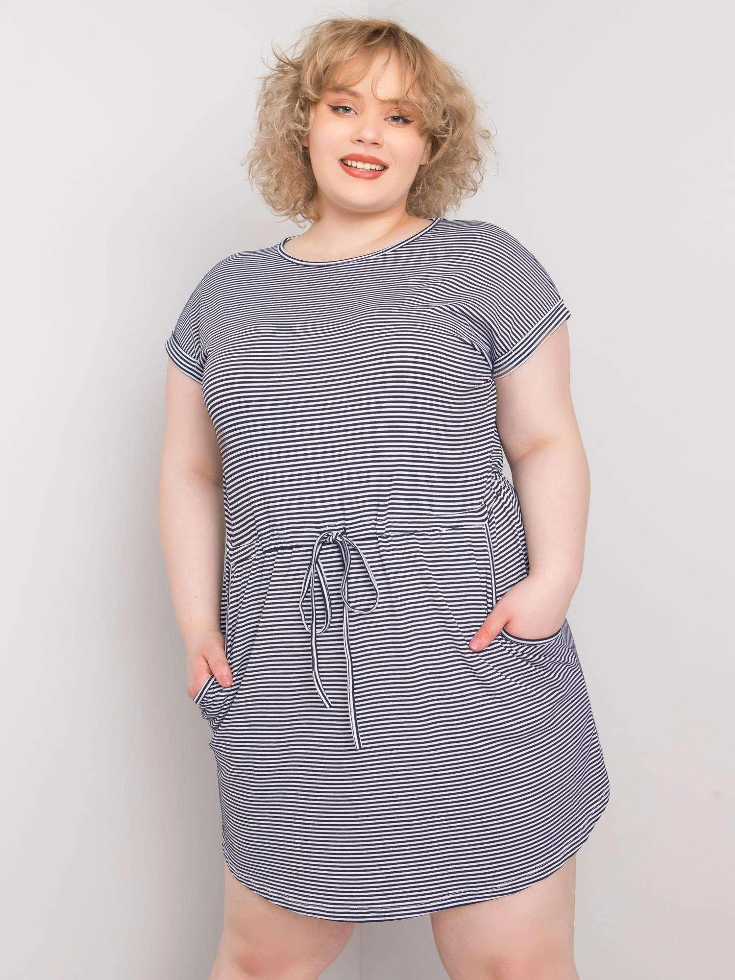 Basic Feel Good Suknelė-RV-SK-6632.25-balta-mėlyna