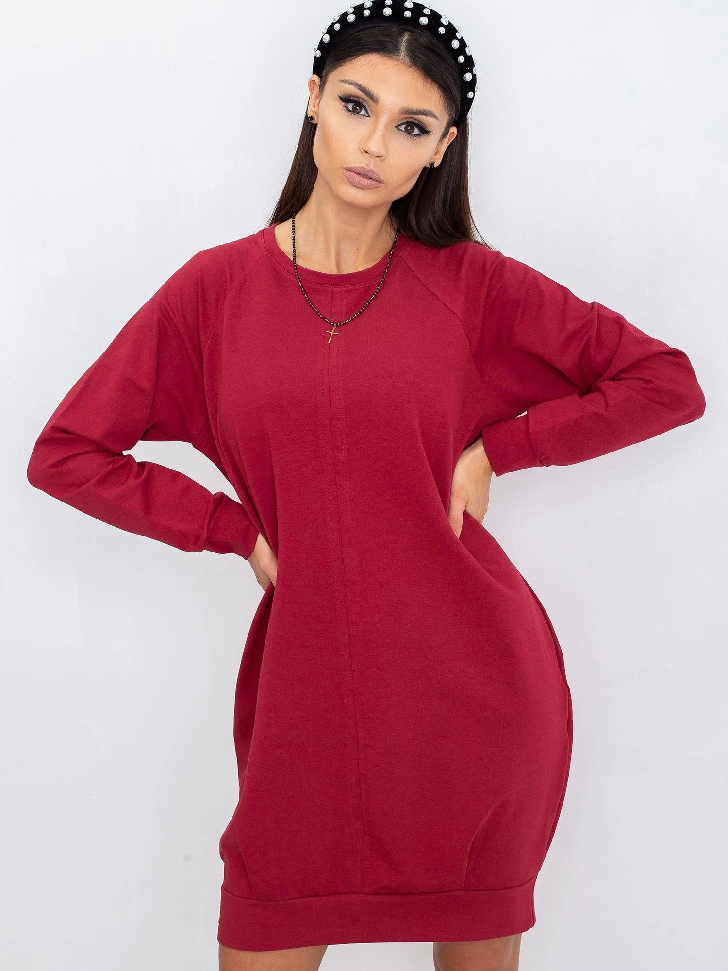 Basic Feel Good Suknelė-RV-TU-5184.93P-bordo