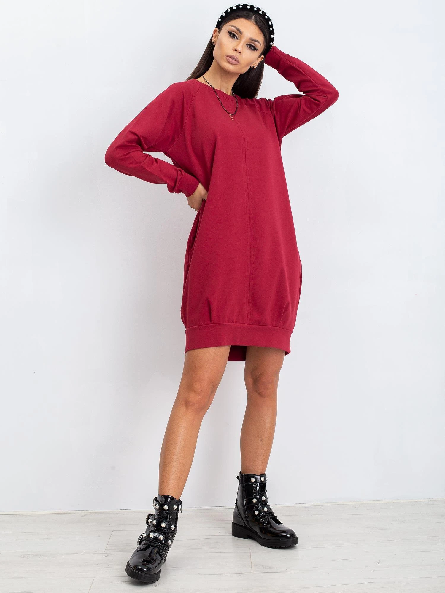 Basic Feel Good Suknelė-RV-TU-5184.93P-bordo