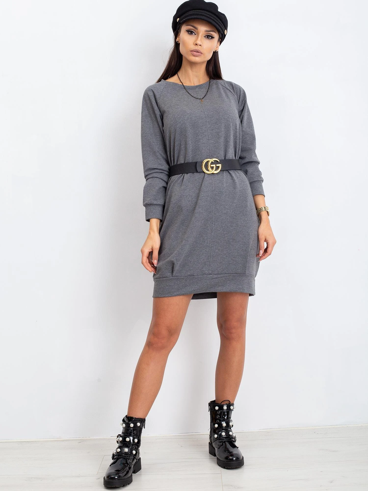 Basic Feel Good Suknelė-RV-TU-5184.93P-tamsiai pilka