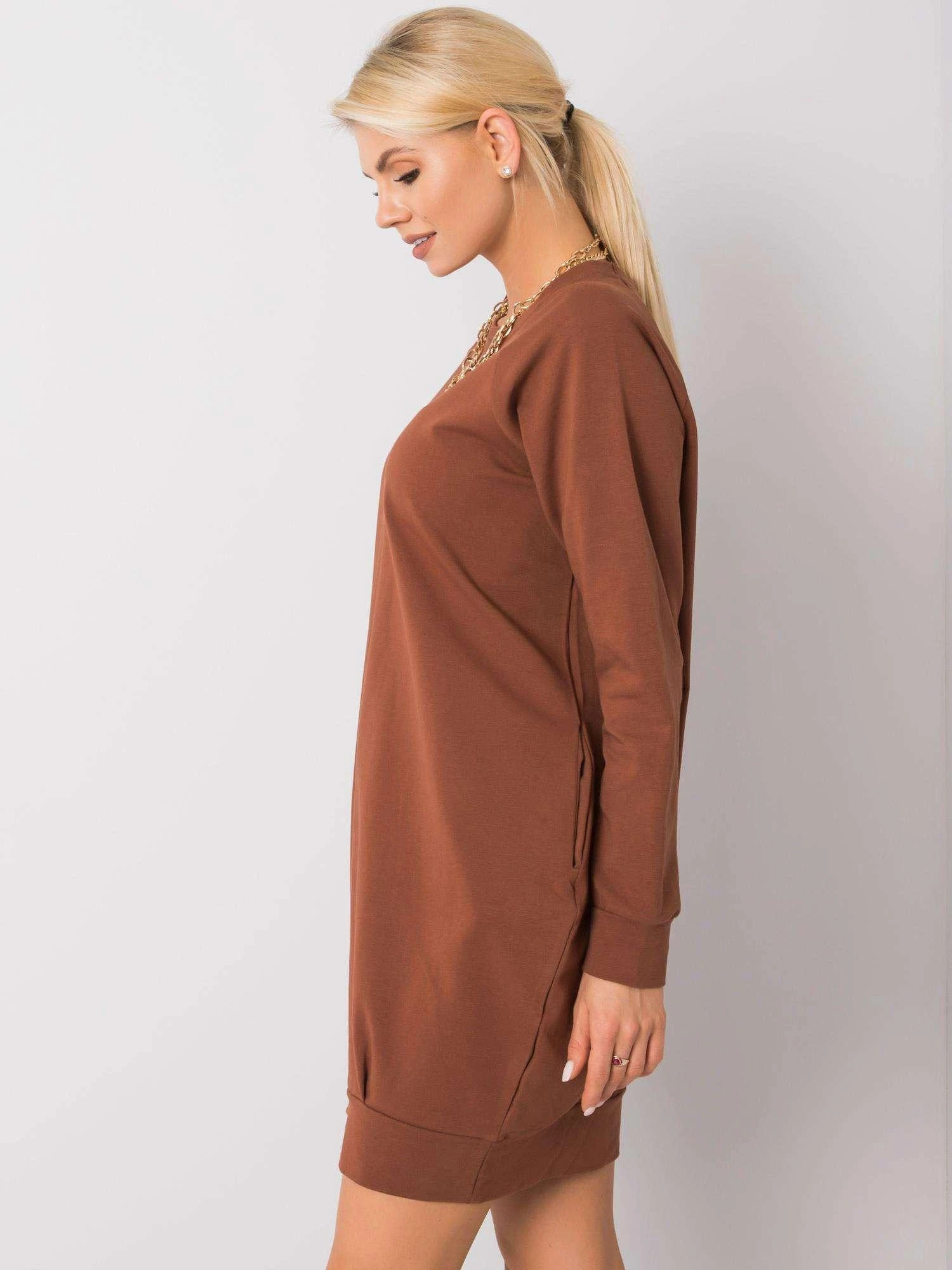 Basic Feel Good Suknelė-RV-TU-5184.93P-tamsiai ruda