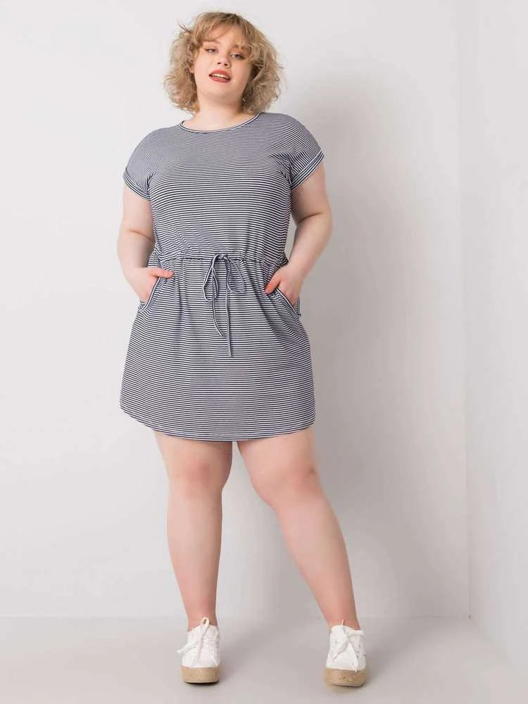 Basic Feel Good Suknelė-RV-SK-6632.25-balta-mėlyna