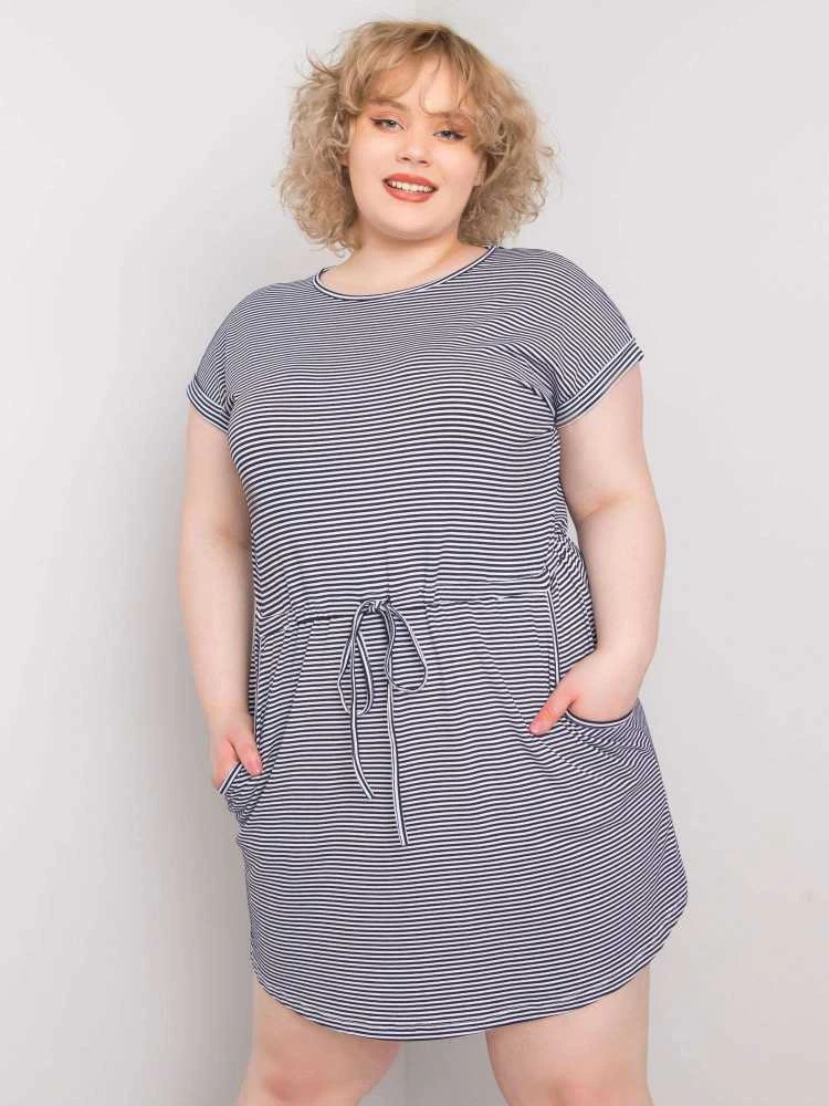Basic Feel Good Suknelė-RV-SK-6632.25-balta-mėlyna