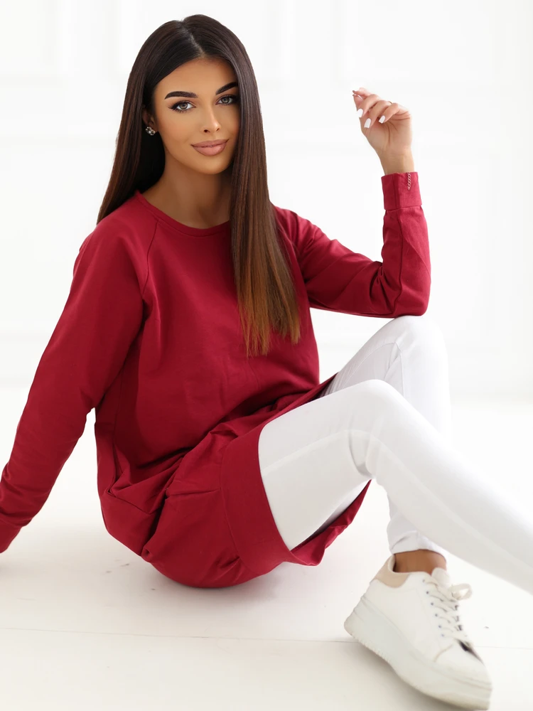 Basic Feel Good Suknelė-RV-TU-5184.93P-bordo