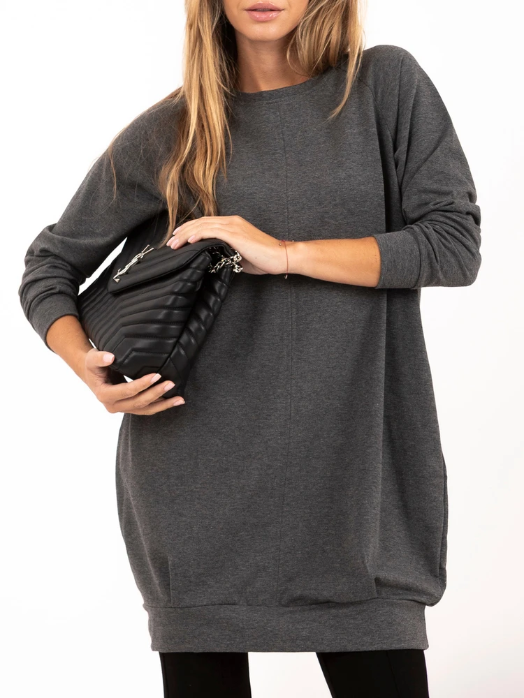 Basic Feel Good Suknelė-RV-TU-5184.93P-tamsiai pilka