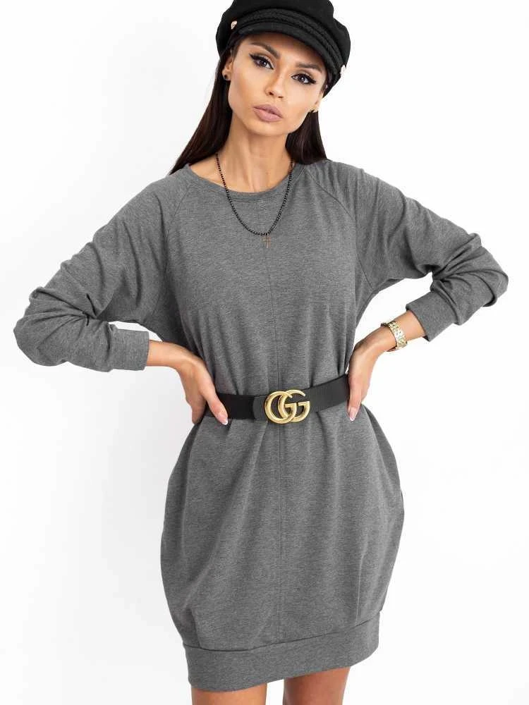 Basic Feel Good Suknelė-RV-TU-5184.93P-tamsiai pilka