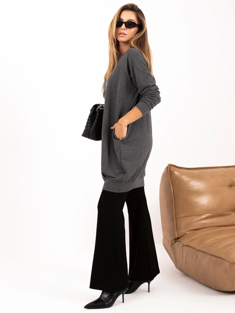 Basic Feel Good Suknelė-RV-TU-5184.93P-tamsiai pilka