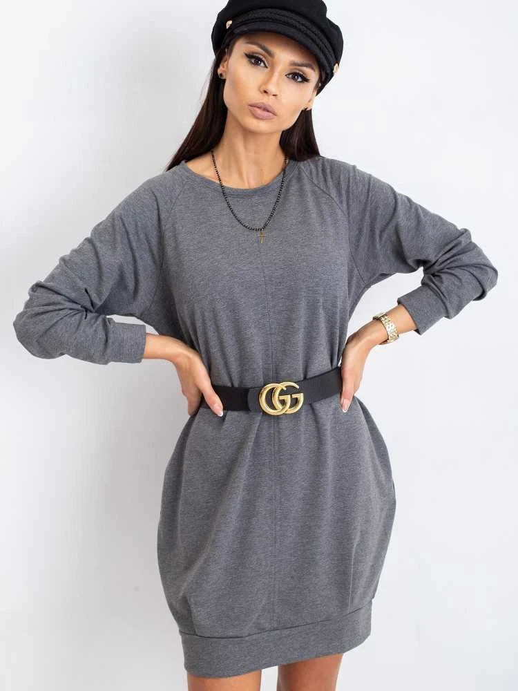 Basic Feel Good Suknelė-RV-TU-5184.93P-tamsiai pilka