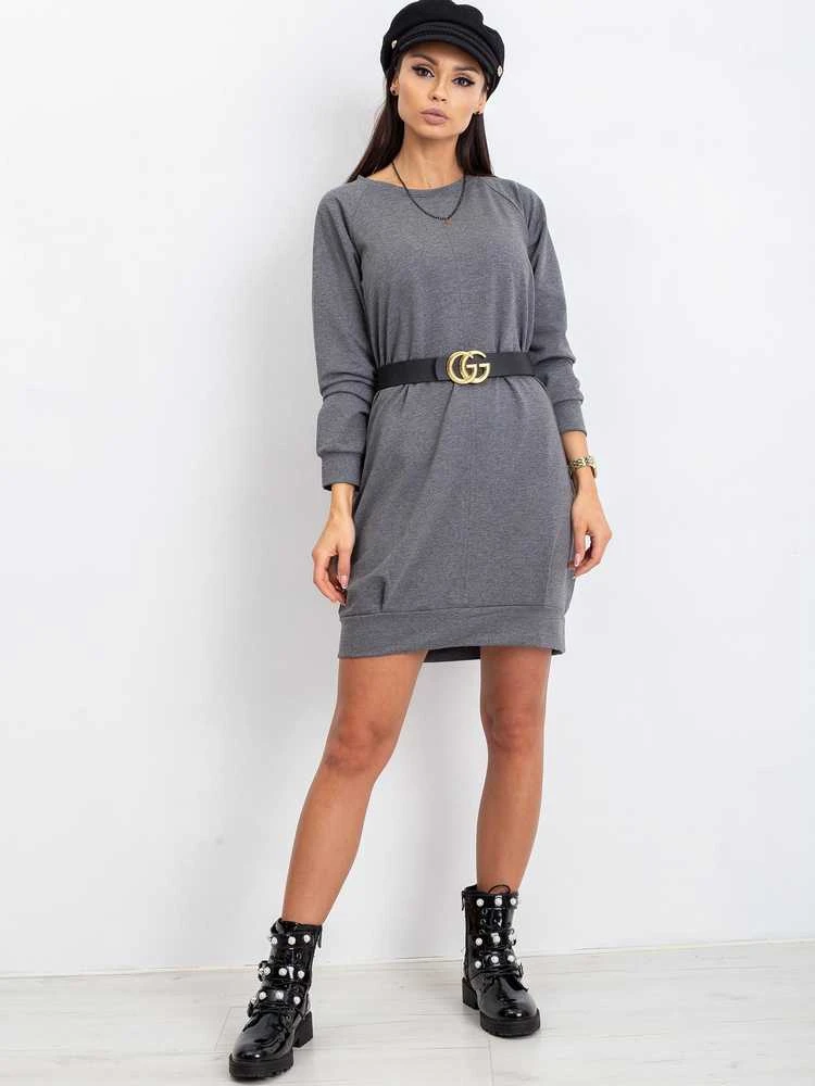 Basic Feel Good Suknelė-RV-TU-5184.93P-tamsiai pilka