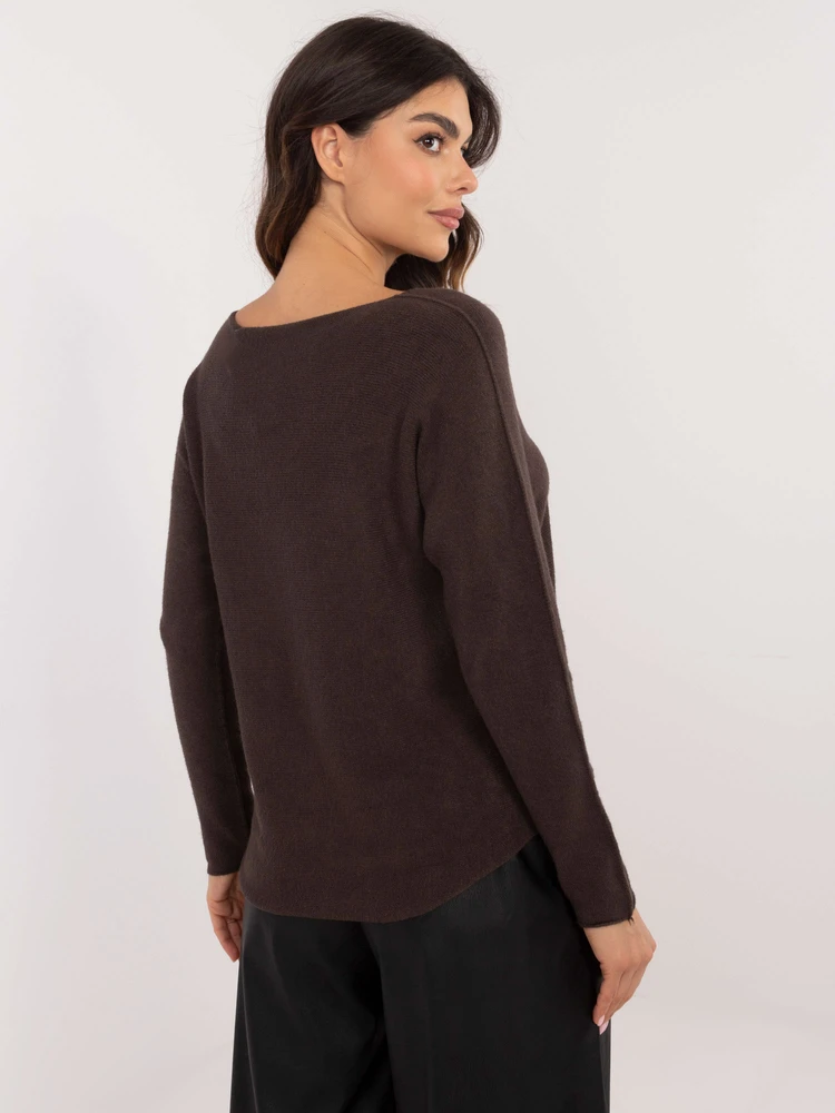 Basic Feel Good Sweter-IT-SW-0810.08P-ciemny ruda