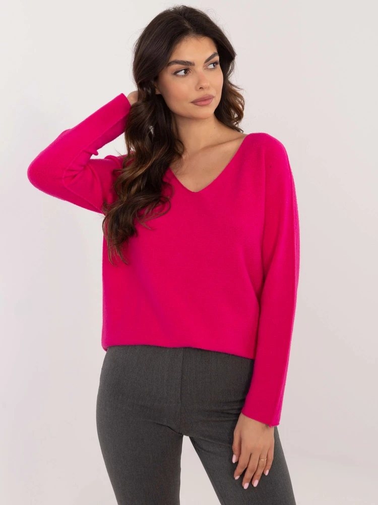 Basic Feel Good Sweter-IT-SW-0810.08P-fuksjowy