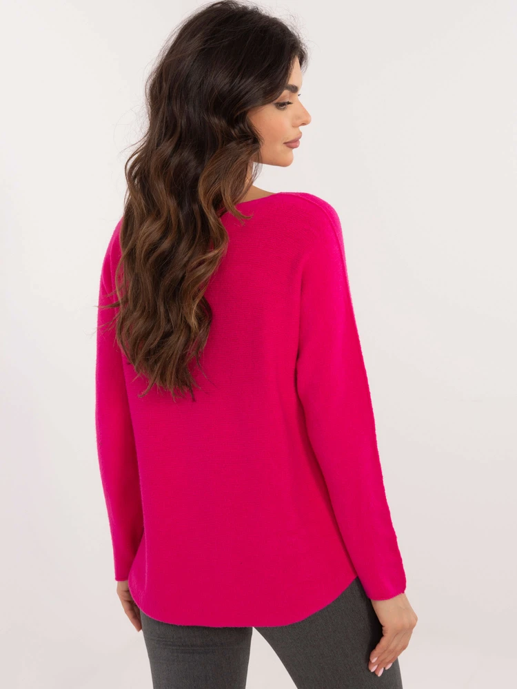 Basic Feel Good Sweter-IT-SW-0810.08P-fuksjowy