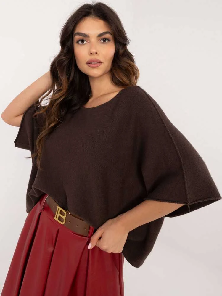 Basic Feel Good Sweter-IT-SW-0811.82P-ciemny ruda